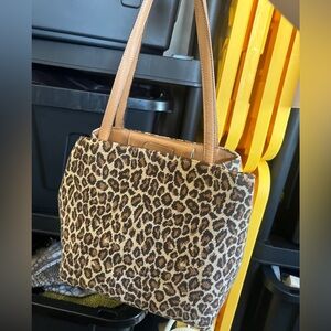 Cheetah print Talbots purse grab bag